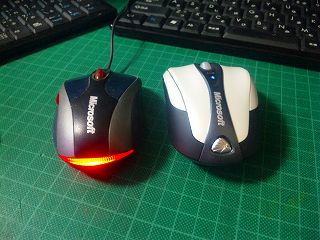 Bluetooth Notebook Mouse 5000とNoteBook Optical Mounse 3000比較